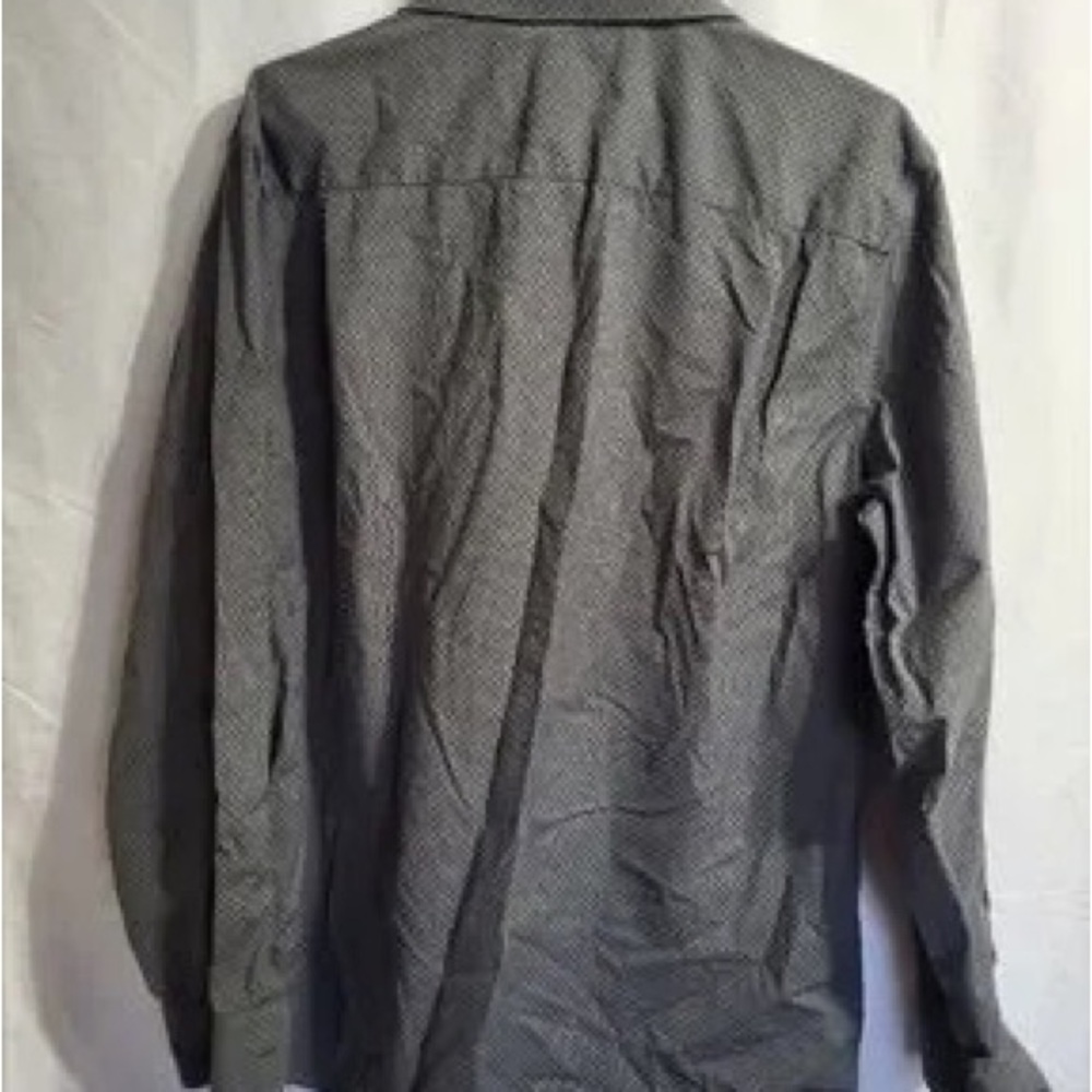Men's Long Sleeve Dress Shirt - Gray Pattern - Picture 2 of 6